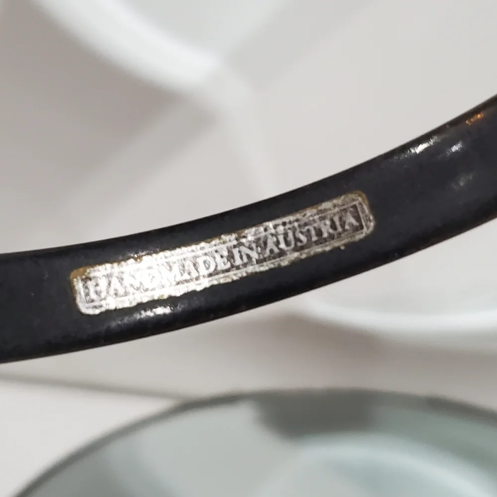 Stunning Vintage MICHAELA FREY WILLE Floral Enamel Bangle Bracelet - Picture 6 of 7
